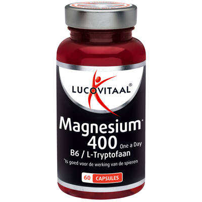 Lucovitaal Magnesium 400 met Vitamine B6 & L-Tryptofaan capsules Lucovitaal Magnesium 400 met Vitamine B6 & L-Tryptofaan capsules