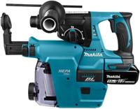 Makita DHR242RTJW Accu combihamer SDS-Plus 2,0J + stofafzuiging 18V 5.0Ah in Mbox - thumbnail