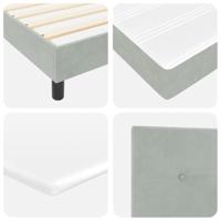 Boxspringbed met matras Lichtgrijs 140 x 190 cm Fluweel - thumbnail