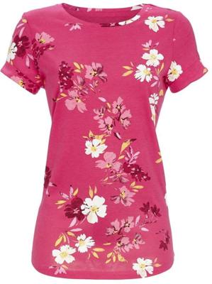 Fuchsia gebloemd pyjamashirt Ringella Fuchsia gebloemd pyjamashirt Ringella