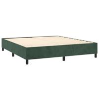 Boxspring met matras fluweel donkergroen 200x200 cm - thumbnail