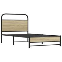 Bedframe zonder matras bewerkt hout sonoma eikenkleur 90x190 cm - thumbnail