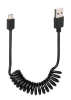 Lampa Kabel Lampa Krulkabel Micro USB 1 Meter Zwart - thumbnail