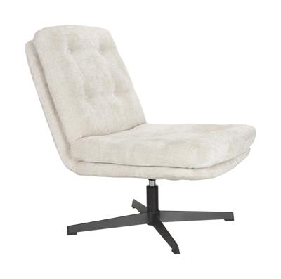 ZILT Draaifauteuil 'Kawana' Chenille, kleur Off White