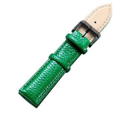 CAGARNY eenvoudige Fashion horloges Band zwart gesp lederen horlogebandje breedte: 20mm(Green)