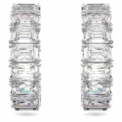 Swarovski 5612673 Oorringen Millenia 0,7 x 27 mm zilverkleurig-wit - thumbnail
