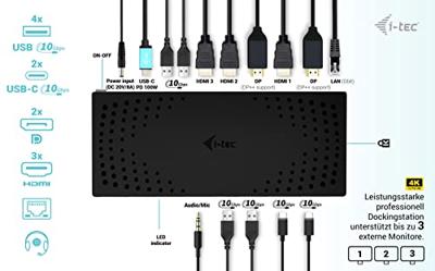 i-tec USB-C Triple 4K Dock Gen 2 100W - thumbnail