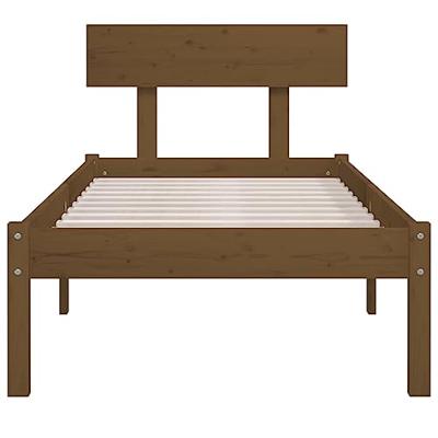 Bedframe massief grenenhout honingbruin 90x190 cm