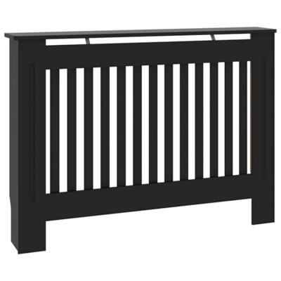 VidaXL Radiatorombouw 112x19x81,5 cm mdf zwart VidaXL Radiatorombouw 112x19x81,5 cm mdf zwart
