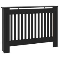 VidaXL Radiatorombouw 112x19x81,5 cm mdf zwart - thumbnail