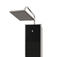 Douchepaneel 18x45,5x130 cm glas zwart - thumbnail
