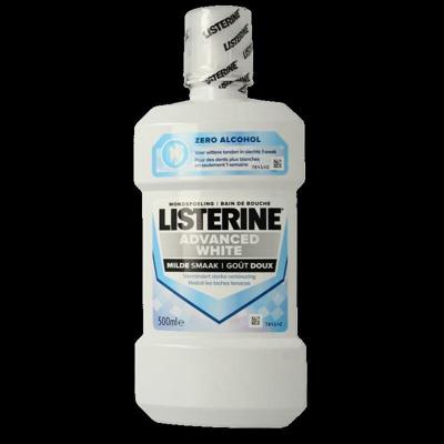 Listerine Mondwater advanced white mild 500 Milliliter Listerine Mondwater advanced white mild 500 Milliliter