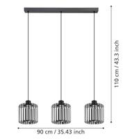 Eglo HanglampGinestrone-Z 3-lichts design zwart - 900724 - thumbnail