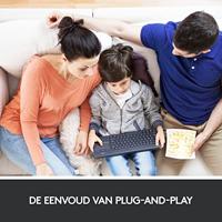 Logitech K400 Plus toetsenbord Draadloos Zwart Azerty Belgisch - thumbnail