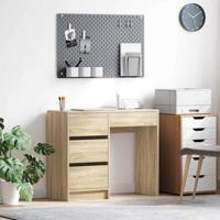 Bureau met lade Sonoma eiken 90 x 37,5 x 75 cm Bewerkt hout - thumbnail