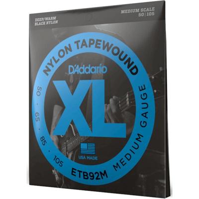 D'Addario ETB92M Nylon Tapewound Medium 50-105 snaren voor elektrische bas D'Addario ETB92M Nylon Tapewound Medium 50-105 snaren voor elektrische bas