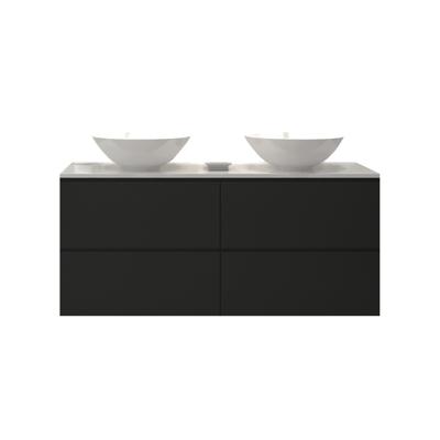 Badkamermeubelset Gliss Hermes 120 cm Mat Zwart Met Waskom Gliss Design