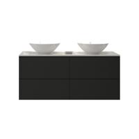 Badkamermeubelset Gliss Hermes 120 cm Mat Zwart Met Waskom Gliss Design - thumbnail
