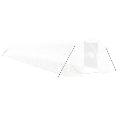 Tuinkas met stalen frame 66 m² 22x3x2 m wit