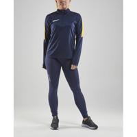 Craft 1905625 Progress Halfzip Tee LS W - Navy/Yellow - M - thumbnail