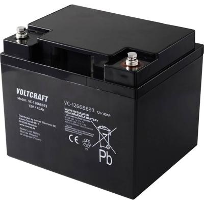 VOLTCRAFT VC-12668693 Loodaccu 12 V 40 Ah Loodvlies (AGM) (b x h x d) 197.5 x 170 x 165.5 mm Onderhoudsvrij, Geringe zelfontlading