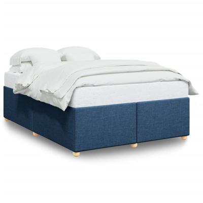 Bedframe zonder matras stof blauw 160x200 cm