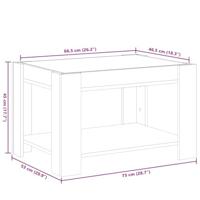 Salontafel met LED 73x53x45 cm bewerkt hout sonoma eikenkleurig - thumbnail