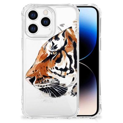Back Cover iPhone 14 Pro Watercolor Tiger Back Cover iPhone 14 Pro Watercolor Tiger