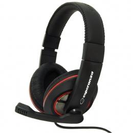 Esperanza EH118 hoofdtelefoon/headset Bedraad Hoofdband Oproepen/muziek Zwart, Rood