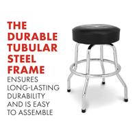 Fender Custom Shop Logo Barstool 24" Black/Chrome gitaarkruk (61 cm) - thumbnail