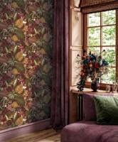 Dutch Wallcoverings Arboretum - Reverie Burgundy - Multi - thumbnail