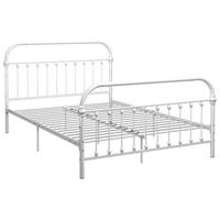 Bedframe metaal wit 160x200 cm - thumbnail