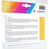 Gamegenic - Sleeves Matte Prime Yellow (100 Sleeves) - thumbnail