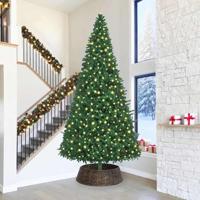 Kerstboomkraag Zwart 105 x 105 x 28 cm Waterhyacint - thumbnail