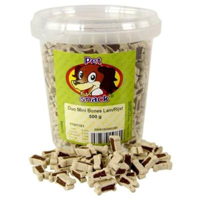 PETSNACK BOTJES MINI DUO LAM / RIJST
