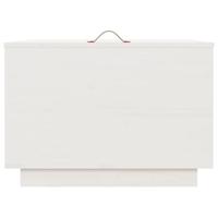 Opbergboxen met deksels 3 st massief grenenhout wit - thumbnail