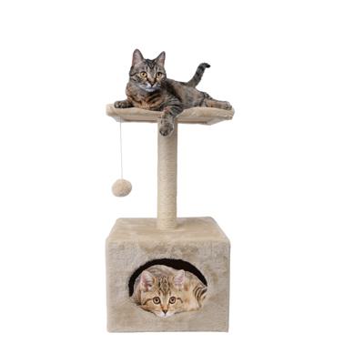 Nobleza Krabpaal met huisje - Beige - 60 cm