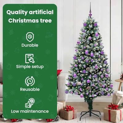 VidaXL Kunstkerstboom groen 180 cm pvc en staal en kunststof