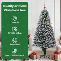 VidaXL Kunstkerstboom groen 180 cm pvc en staal en kunststof - thumbnail