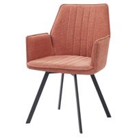 LivingFurn Eetkamerstoel 'Louise', Draaibaar kleur Blush - thumbnail