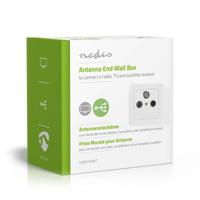 Nedis Wandcontactdoos voor Antenne | Wit / Zilver | 1 stuks - SWBX100WT SWBX100WT - thumbnail