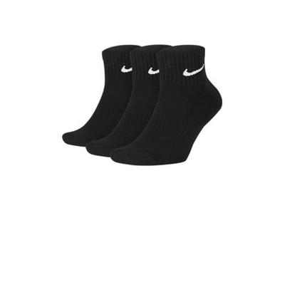 Nike SX7667 Everyday Cushion Ankle Socks 3-Pack - Zwart - 42-46 Nike SX7667 Everyday Cushion Ankle Socks 3-Pack - Zwart - 42-46