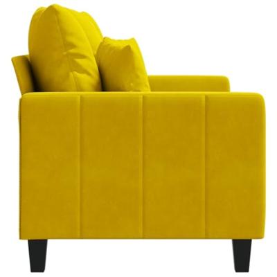 Tweezitsbank 120 cm fluweel geel Tweezitsbank 120 cm fluweel geel