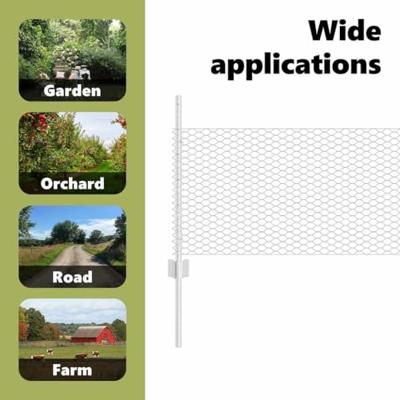 VidaXL Hek met paal zilver 0,5 x 10 m staal VidaXL Hek met paal zilver 0,5 x 10 m staal