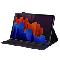 Luxe stand flip sleepcover hoes - Samsung Galaxy Tab S7 / S8 - Zwart - thumbnail