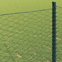 VidaXL Hexagon hek groen 0,8 x 10 m pvc - thumbnail