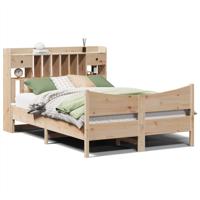 Bedframe zonder matras massief grenenhout 140x190 cm - thumbnail