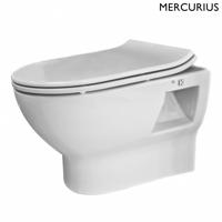 Wandcloset Eos Met Flatline Zitting Wit Aqua Splash - thumbnail