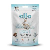 OLLO Air-Dried Light Rabbit strips - traktatie voor hond - 80g - thumbnail
