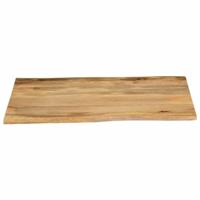 Tafelblad met natuurlijke rand 100x80x2,5 cm massief mangohout - thumbnail